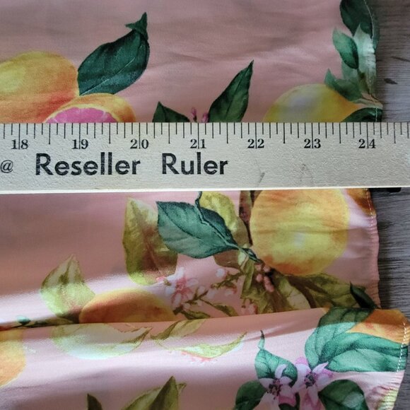 Joie Womens Large Sleeveless Lemon Print Blouse With Flutter Sleeves V-Neckline - Picture 10 of 14